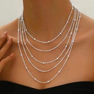 Silver Layered Necklace